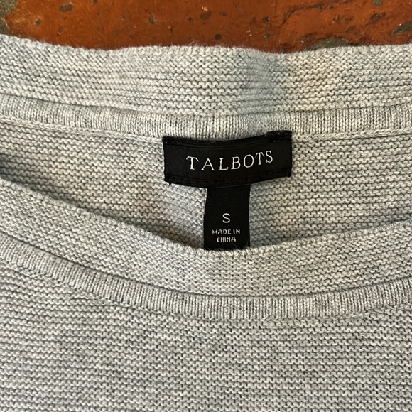 Talbots stripe button 3/4 sleeve sweater szS - Picture 4 of 11